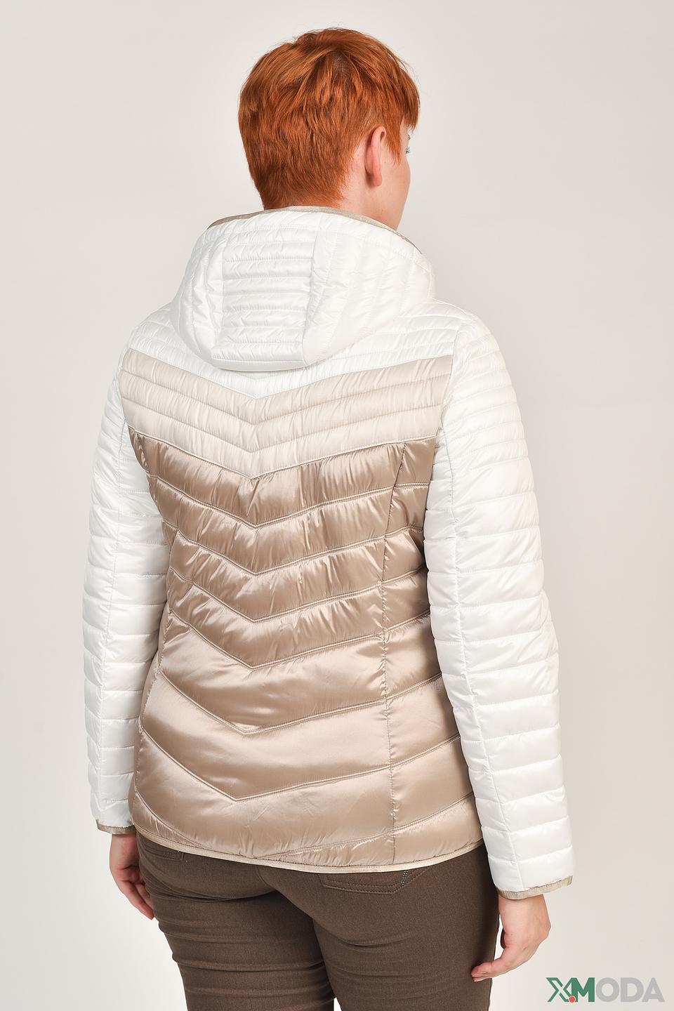 Куртка Lebek стеганая бежево-белая