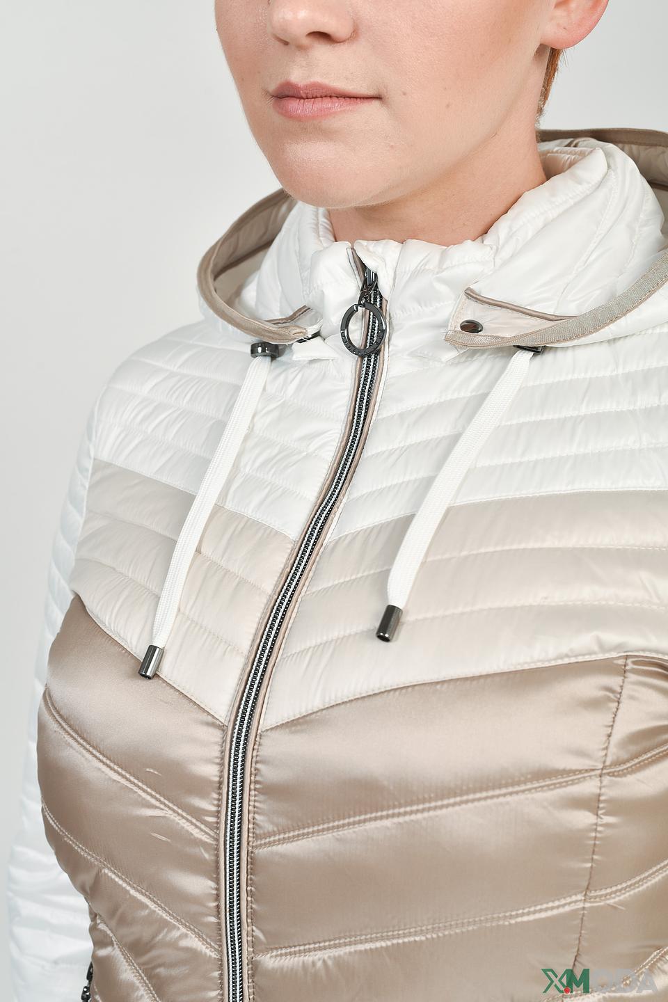 Куртка Lebek стеганая бежево-белая
