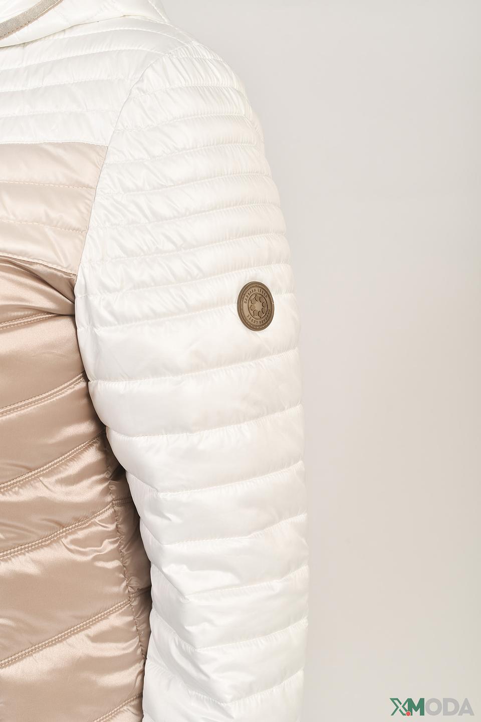 Куртка Lebek стеганая бежево-белая