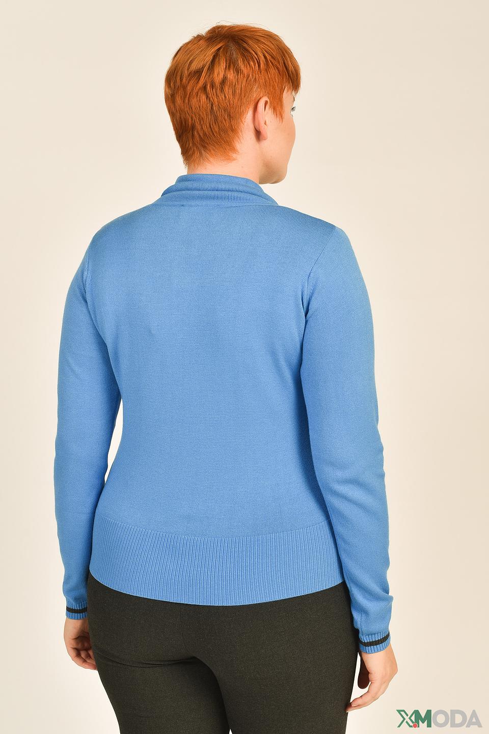 Пуловер Eugen Klein с перьями голубой