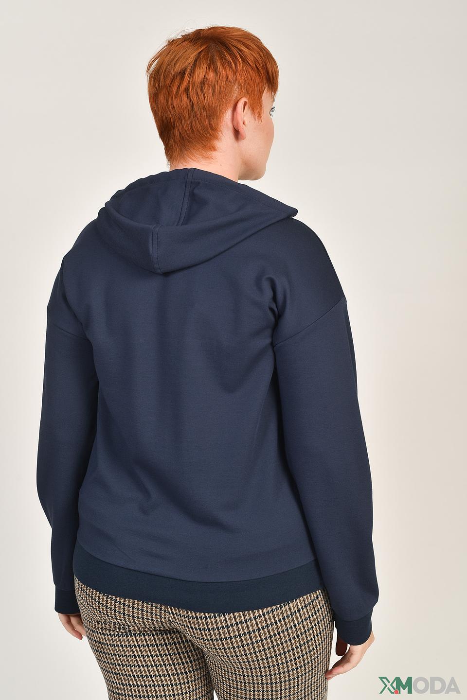 Толстовка Via Appia с принтом синяя