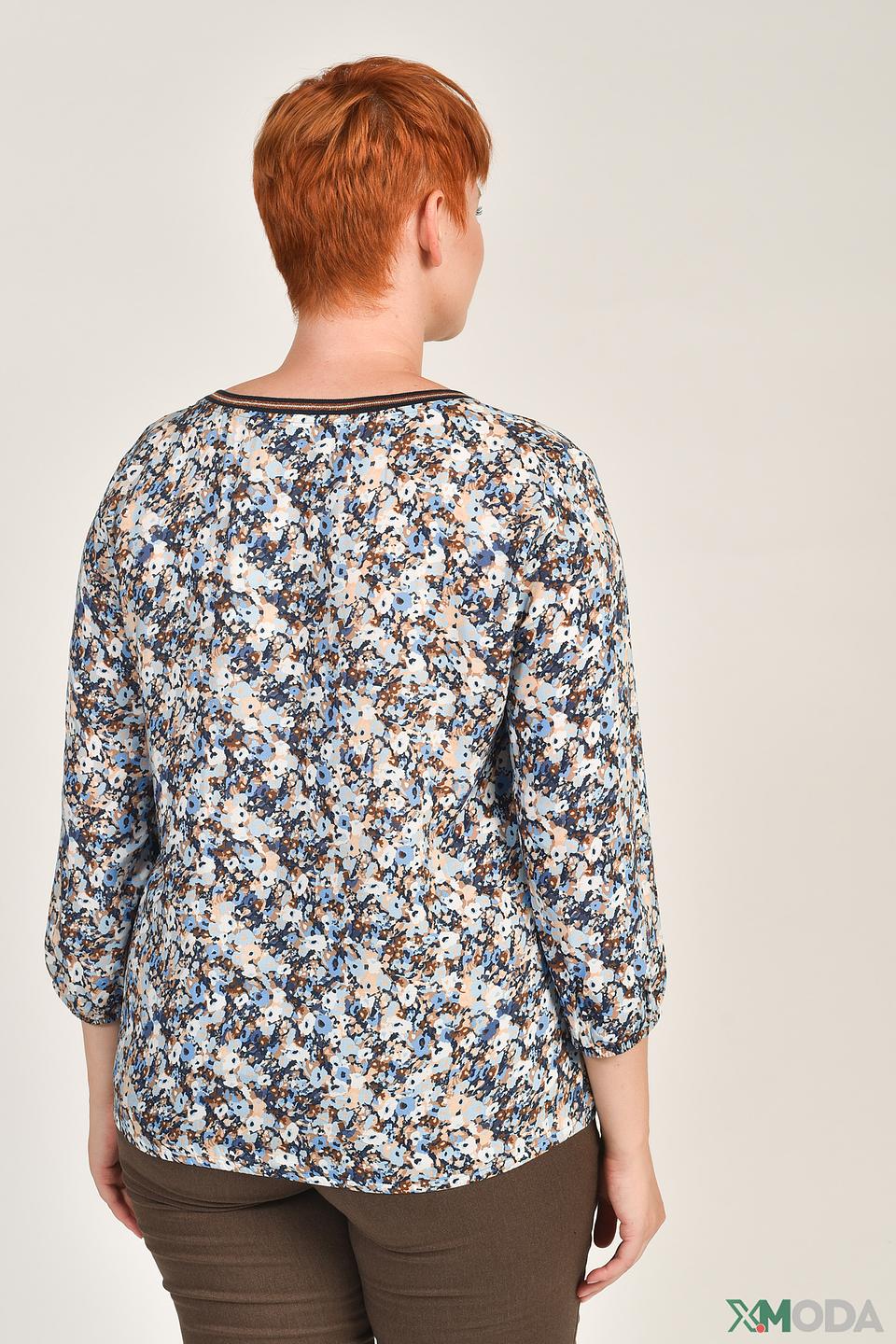 Блуза Rabe collection с принтом голубой