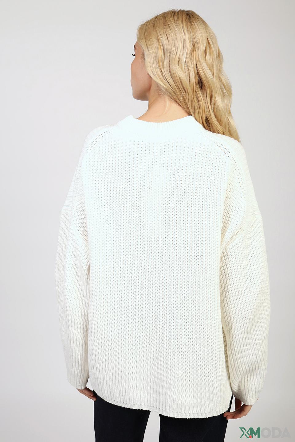 Пуловер s.Oliver с ажуром молочный