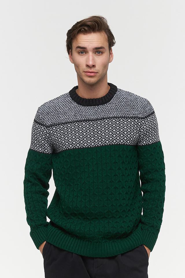 Джемпер VAY с узором зелёный