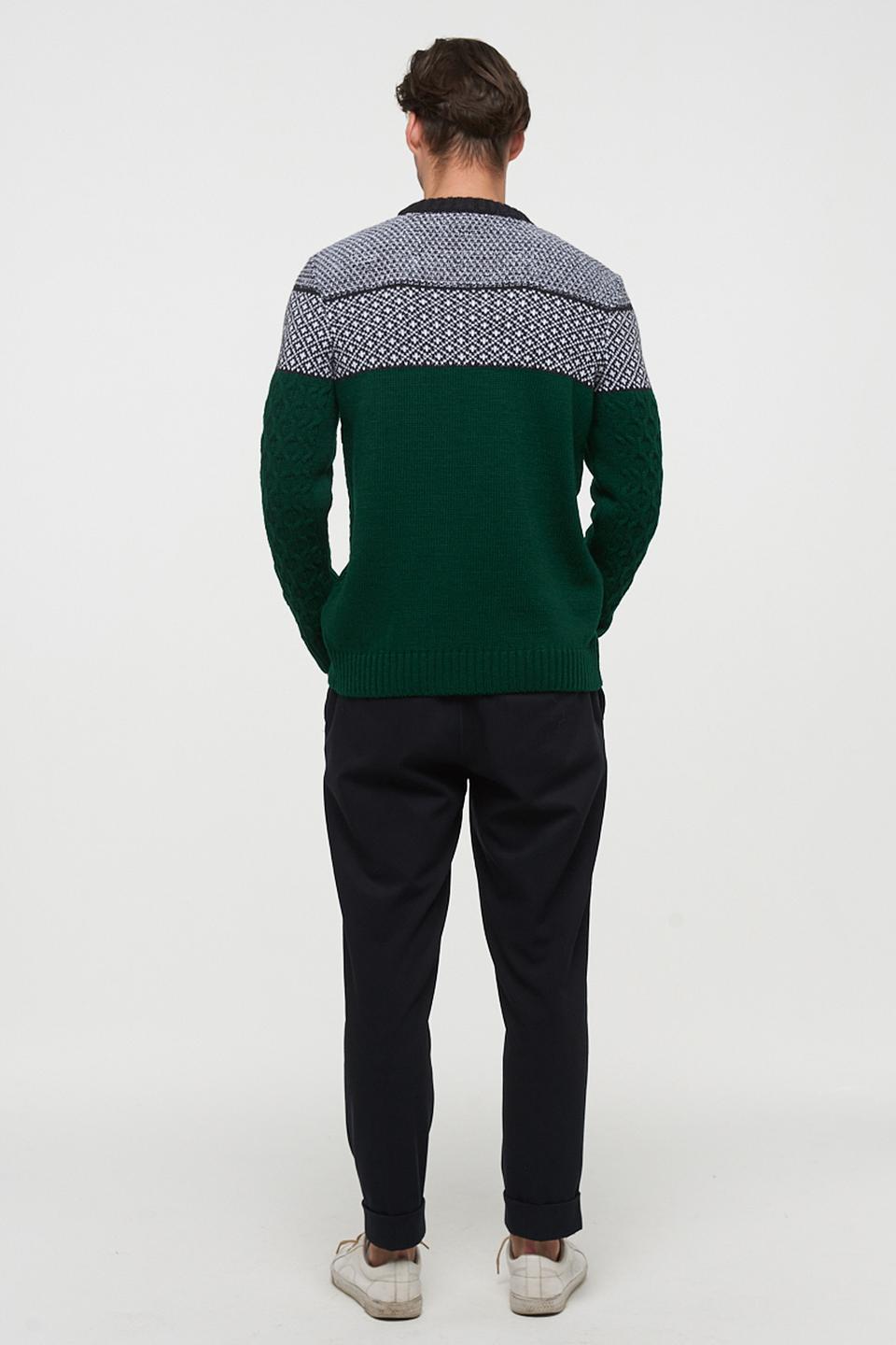 Джемпер VAY с узором зелёный