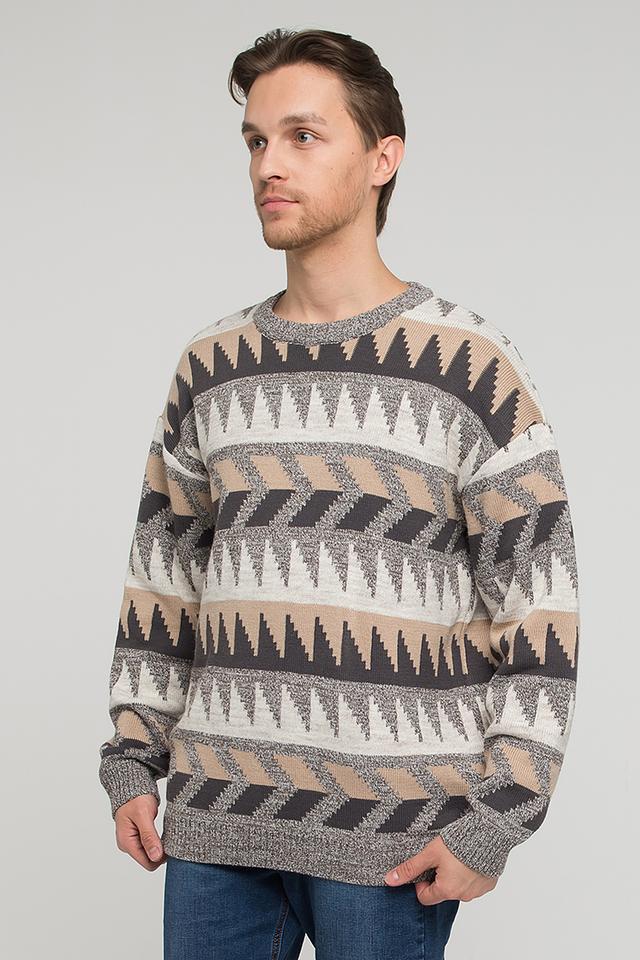 Джемпер VAY мужской с узором серый