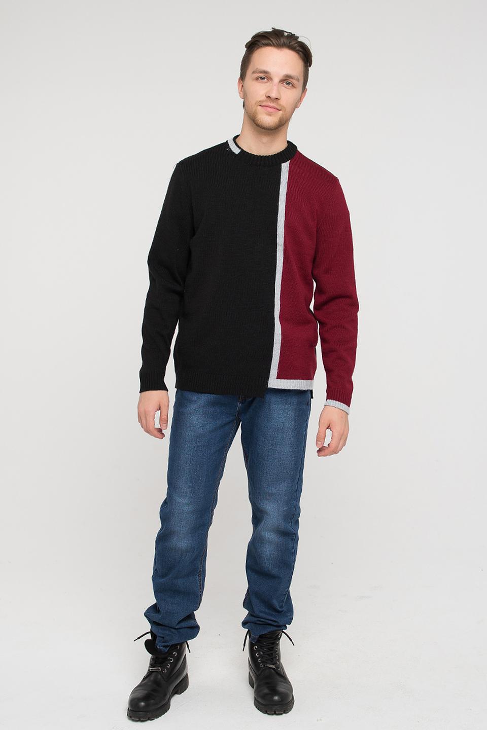 Джемпер VAY комбинированный чёрный