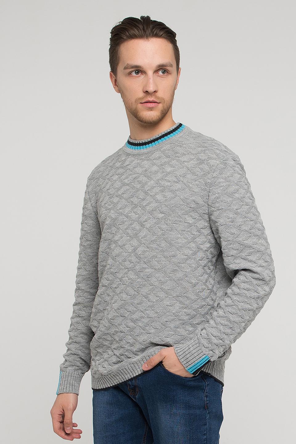 Джемпер VAY мужской серый с узором