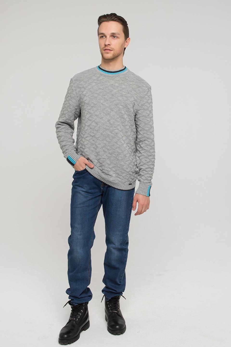 Джемпер VAY мужской серый с узором