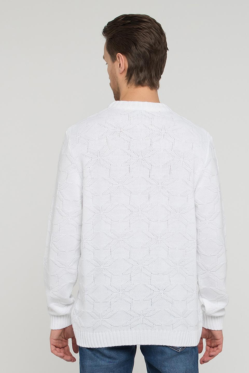 Джемпер VAY мужской белый с узором