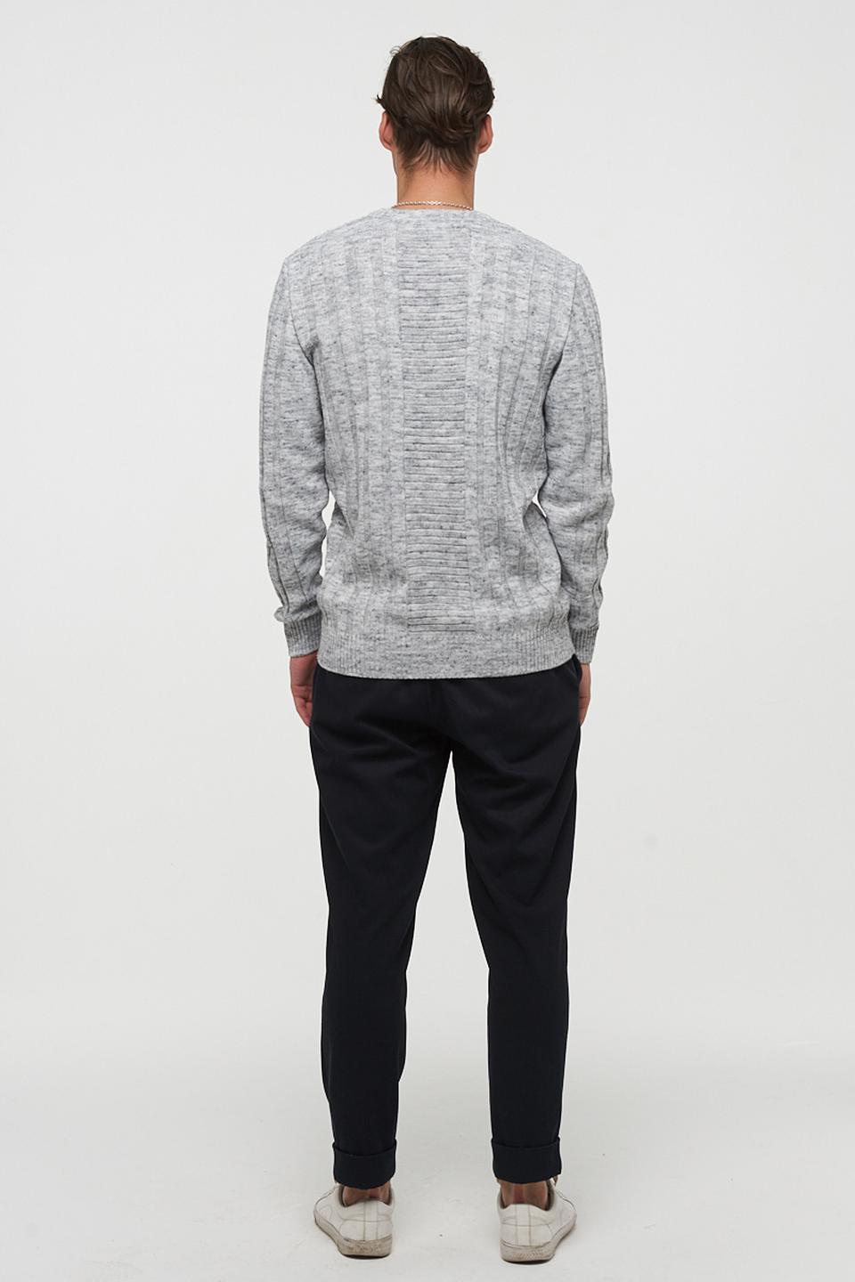 Джемпер VAY мужской серый с косами