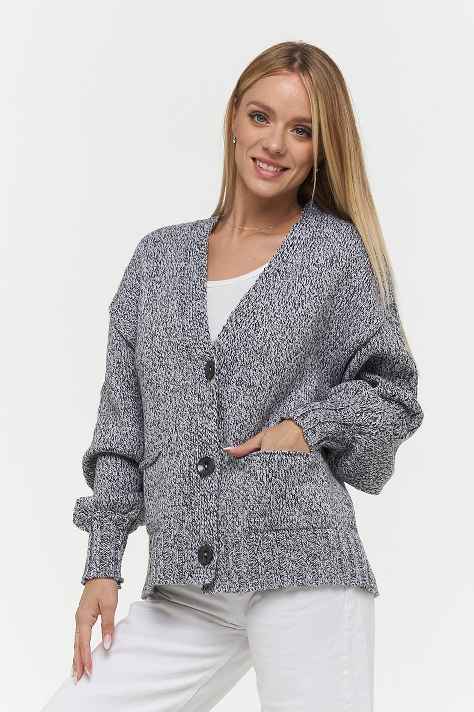 Кардиган VAY с меланжевым узором