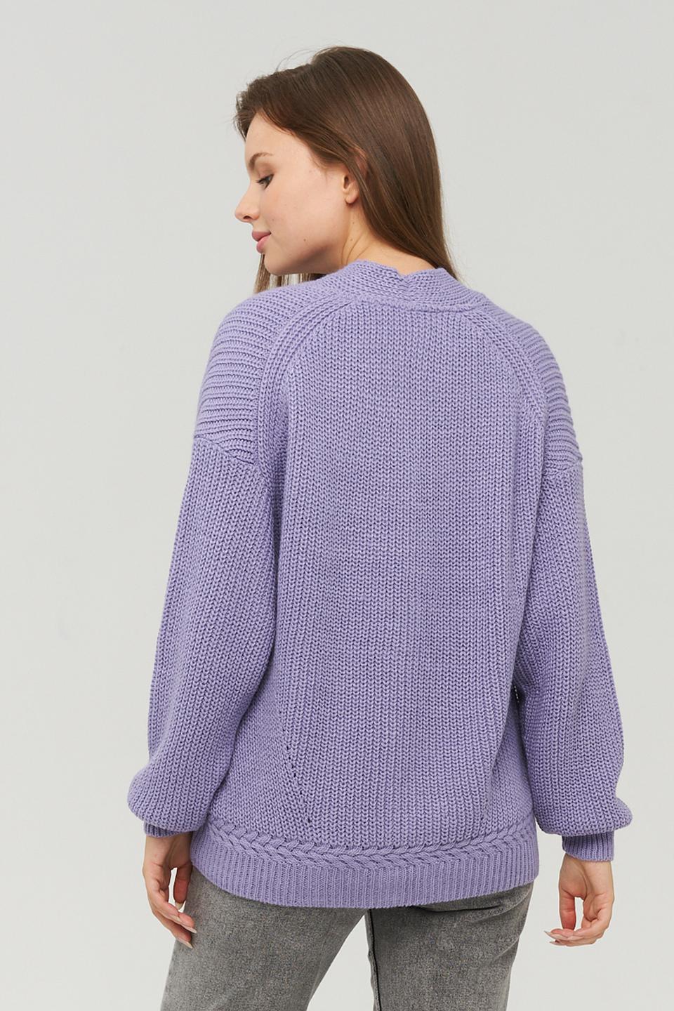 Кардиган VAY вязаный лавандовый