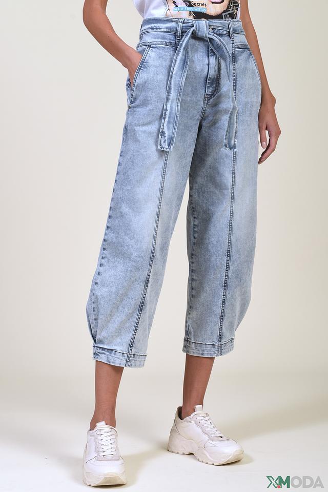 Брюки i Blues с поясом голубые