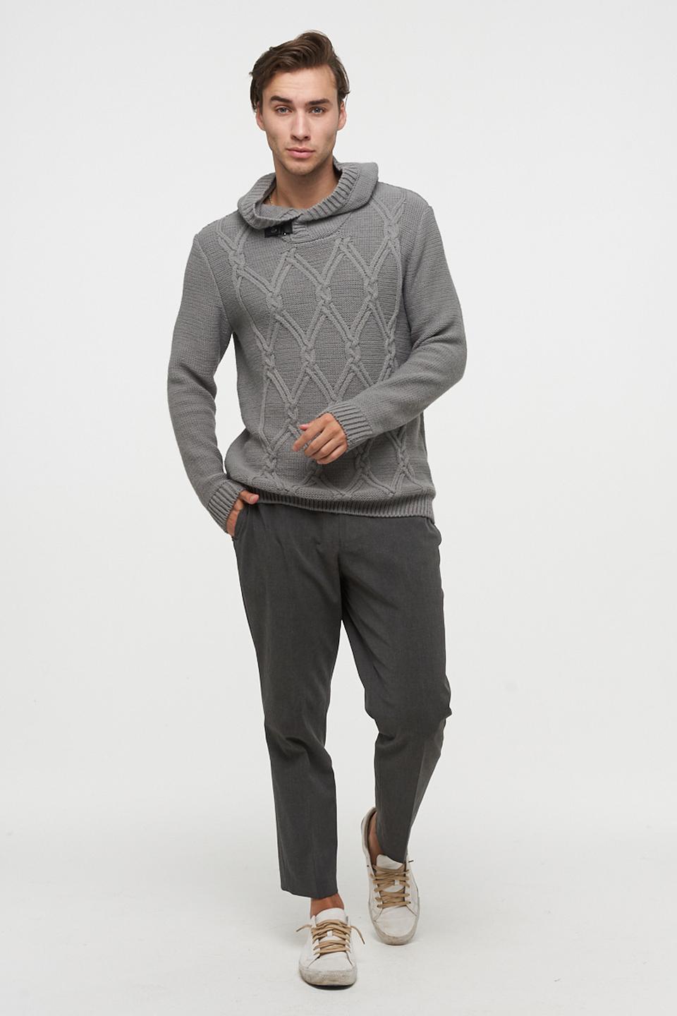 Джемпер BE YOU с капюшоном серый