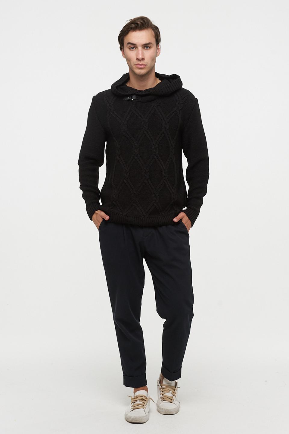 Джемпер BE YOU с капюшоном чёрный