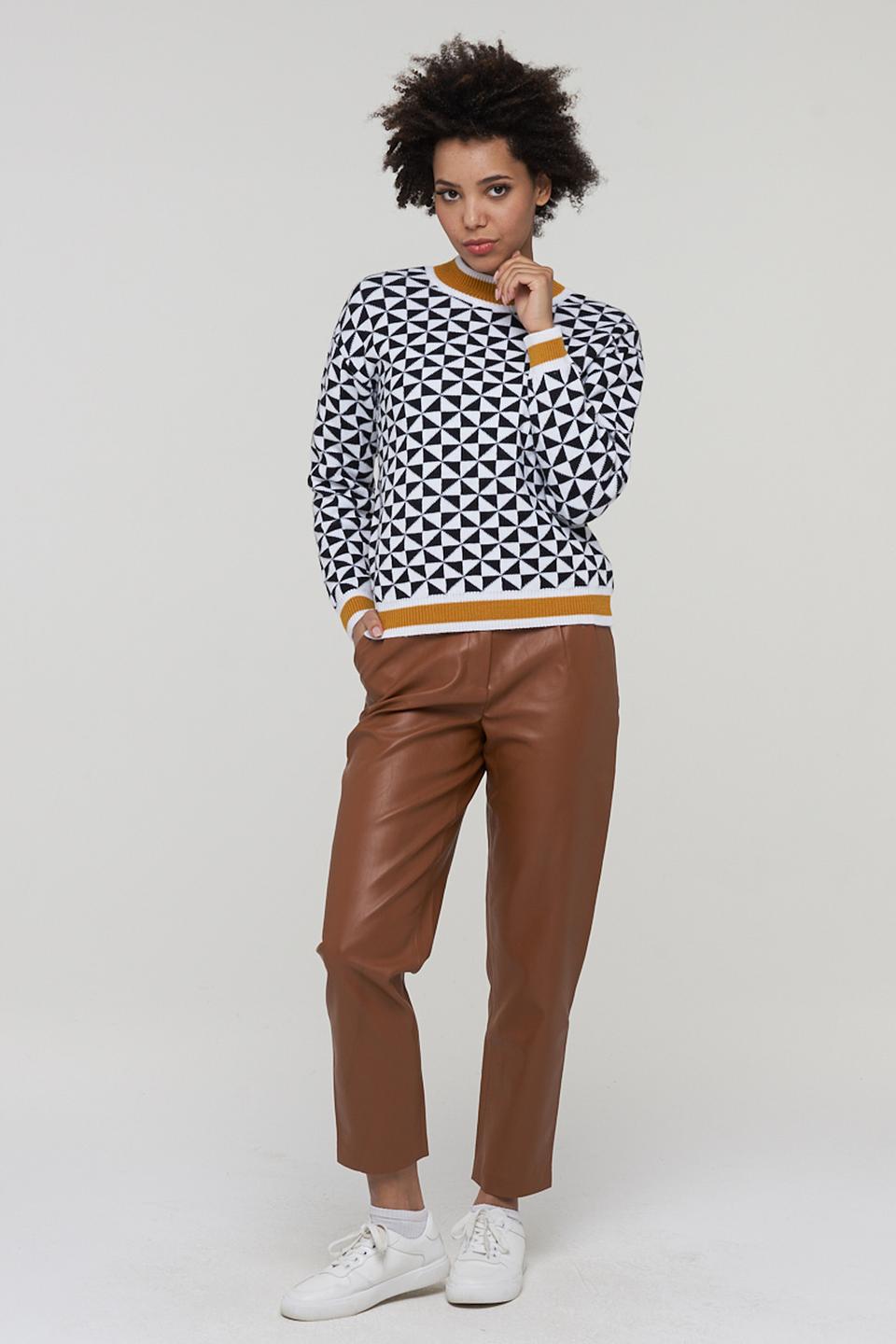 Джемпер BE YOU с геометрическим узором