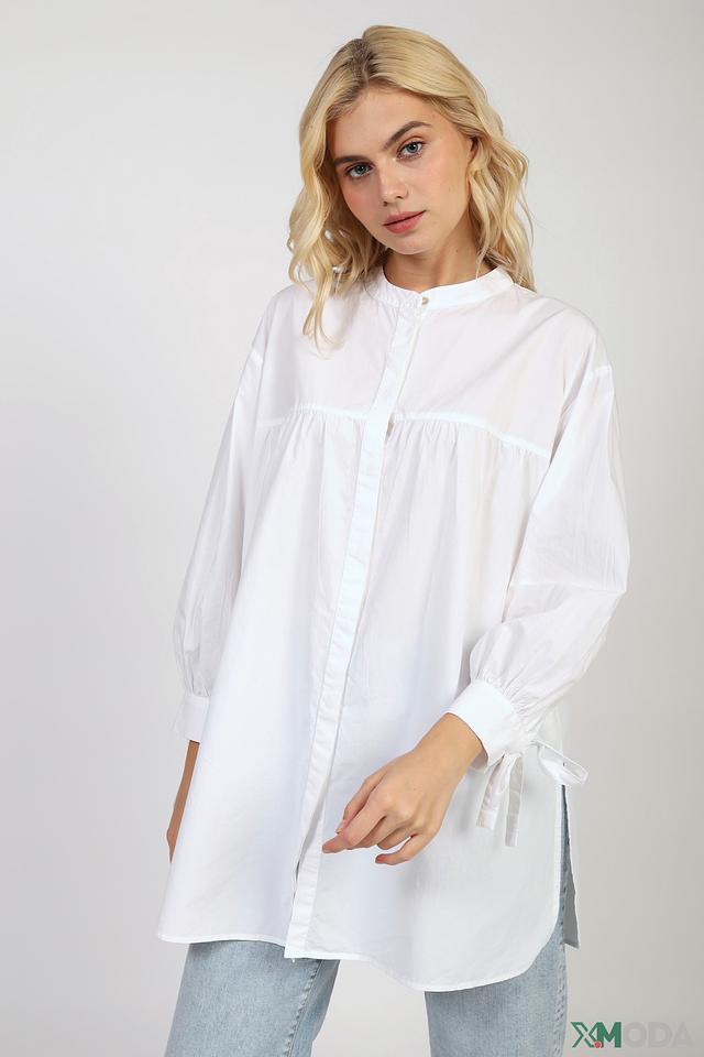 Блуза Rich and Royal белая с рукавами-фонариками