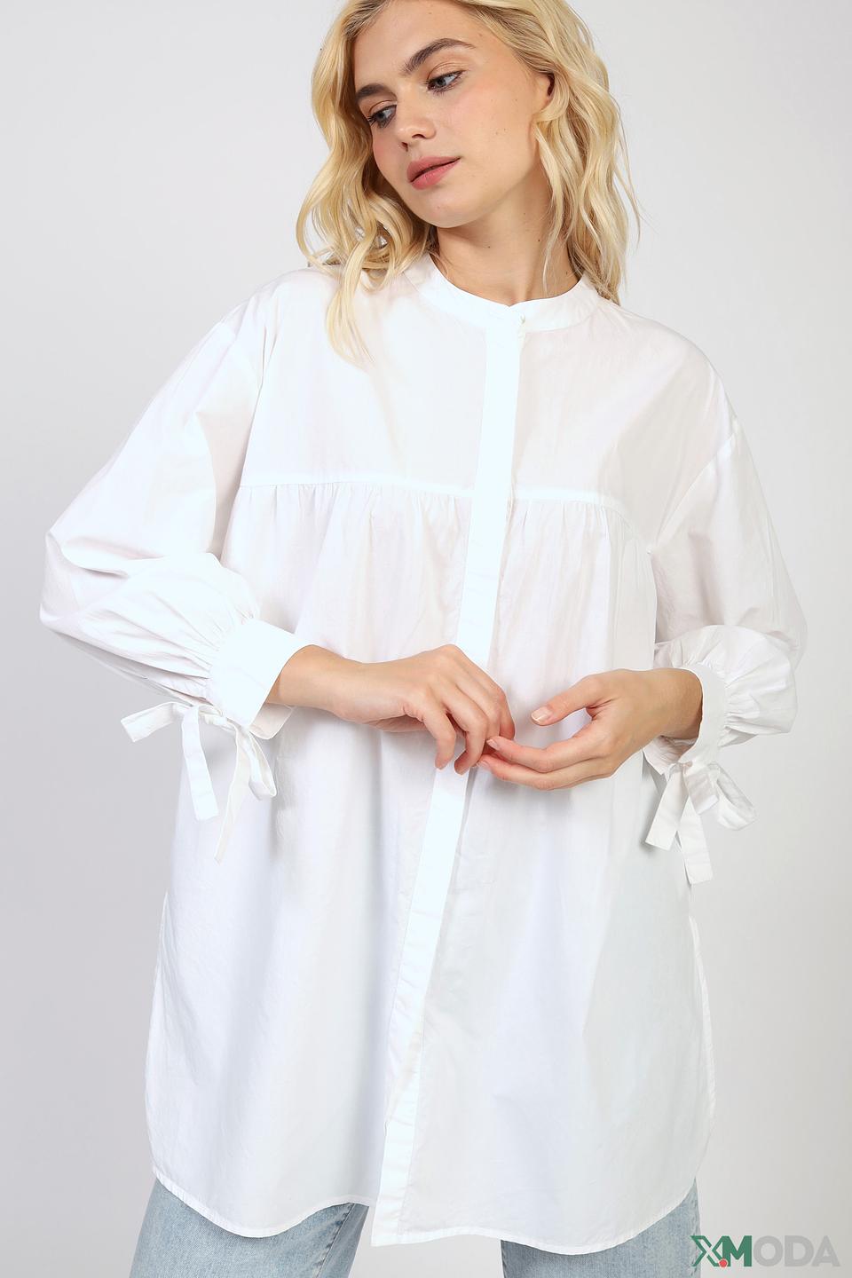 Блуза Rich and Royal белая с рукавами-фонариками