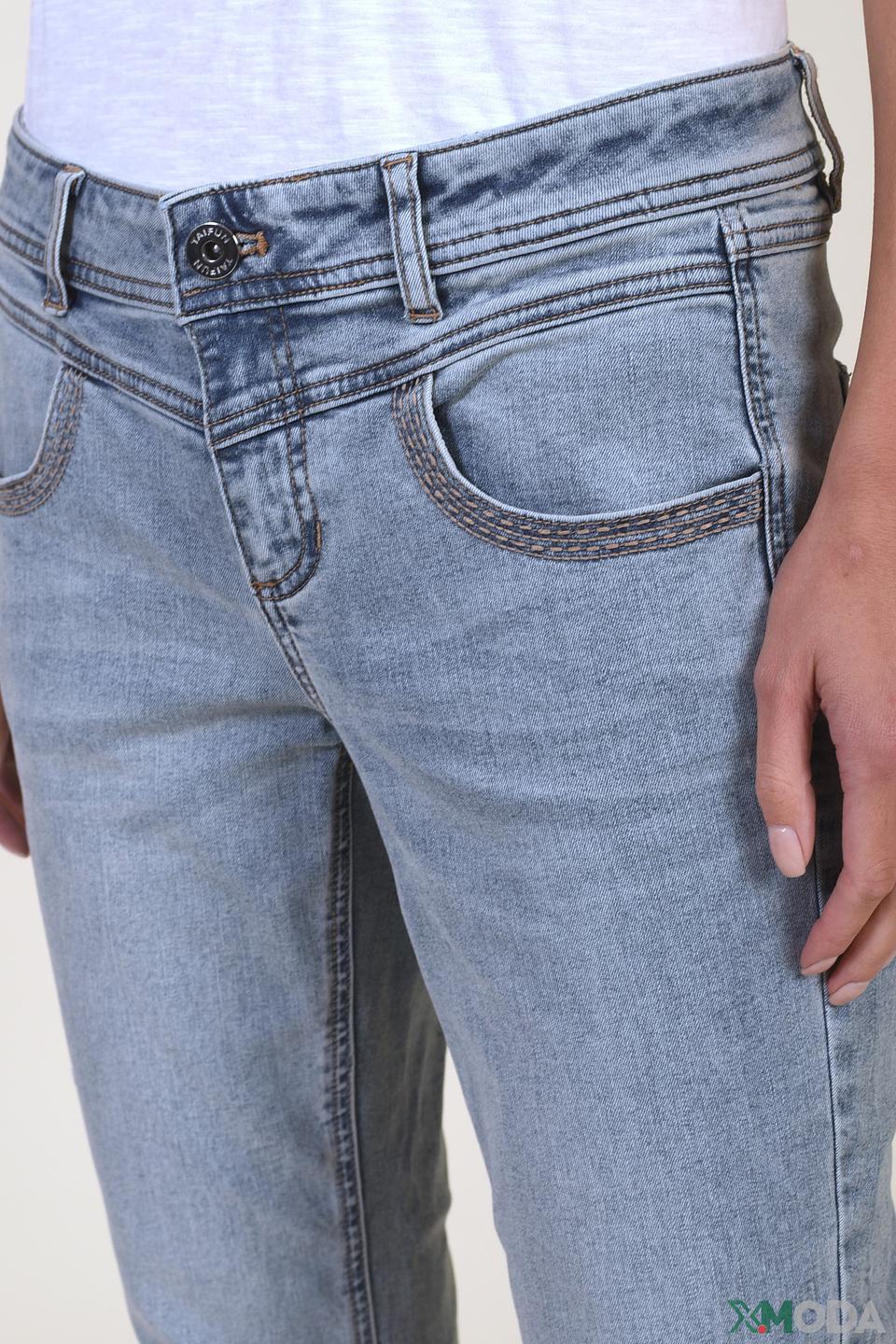 Джинсы Taifun с потертостями голубые