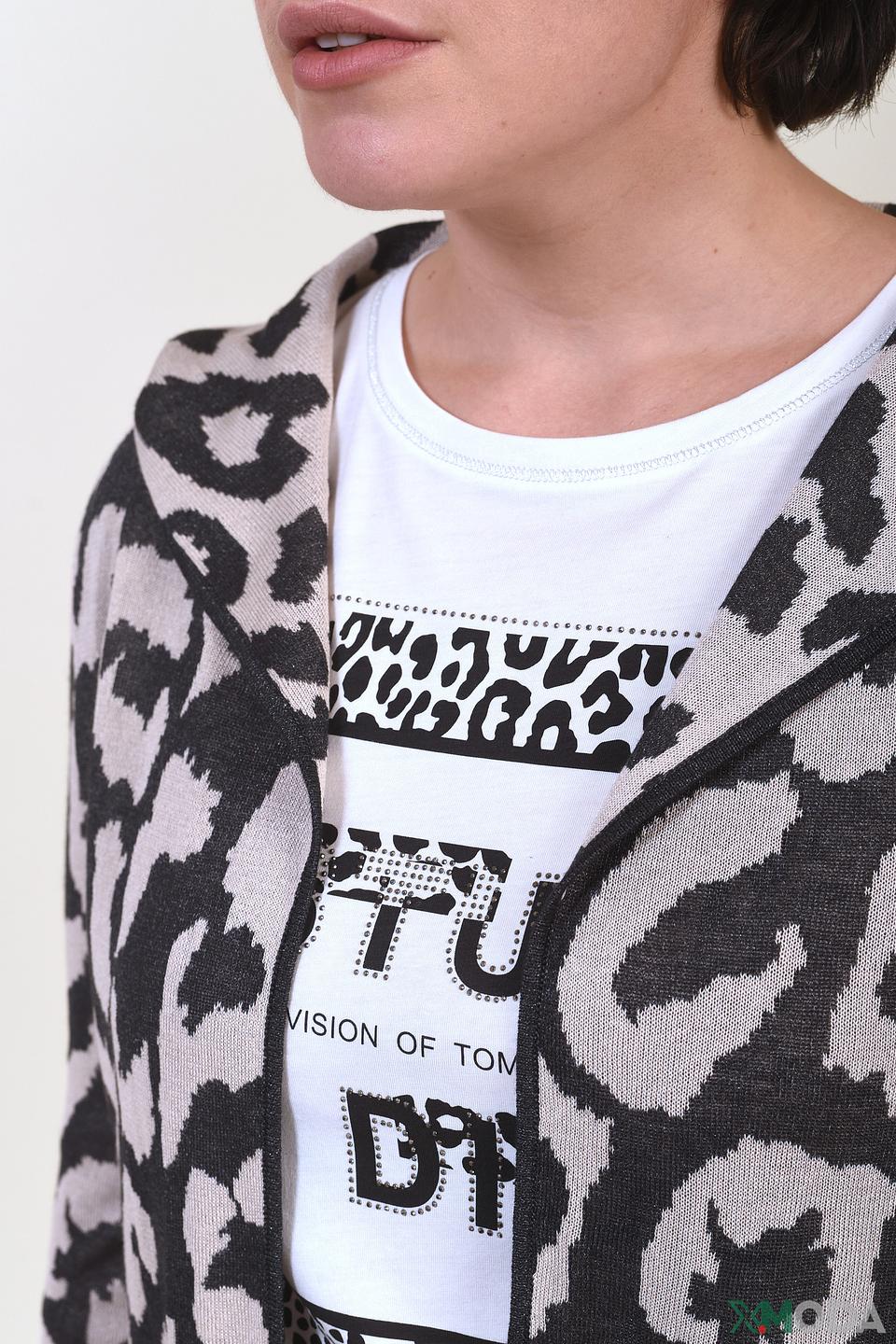 Жакет Via Appia с леопардовым принтом