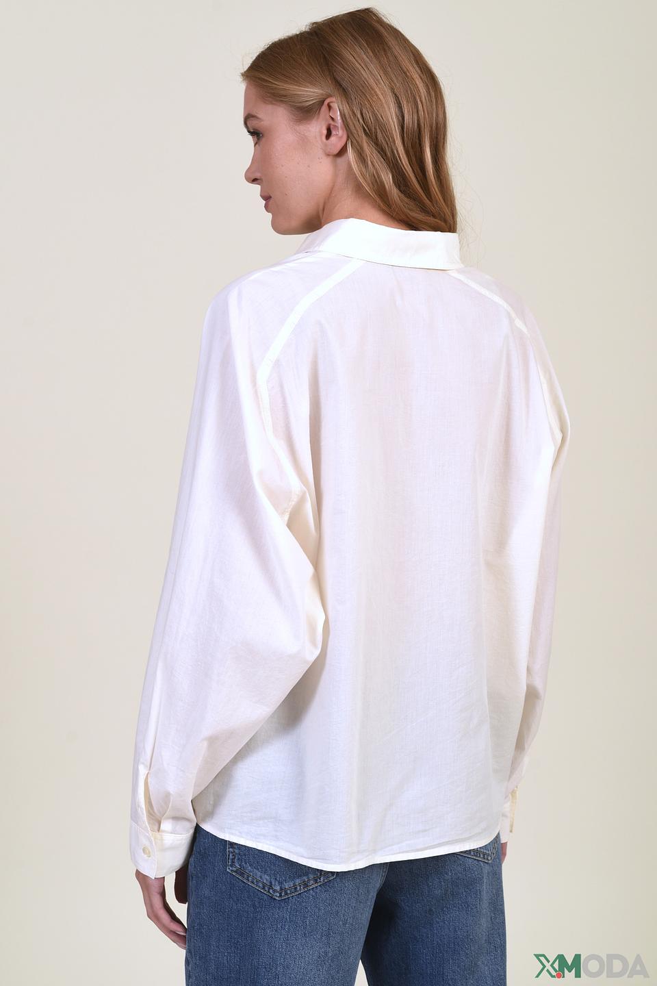 Рубашка Set женская белая с карманом