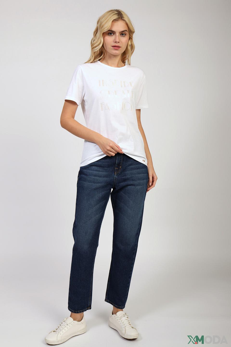 Футболка Cinque женская белая с принтом