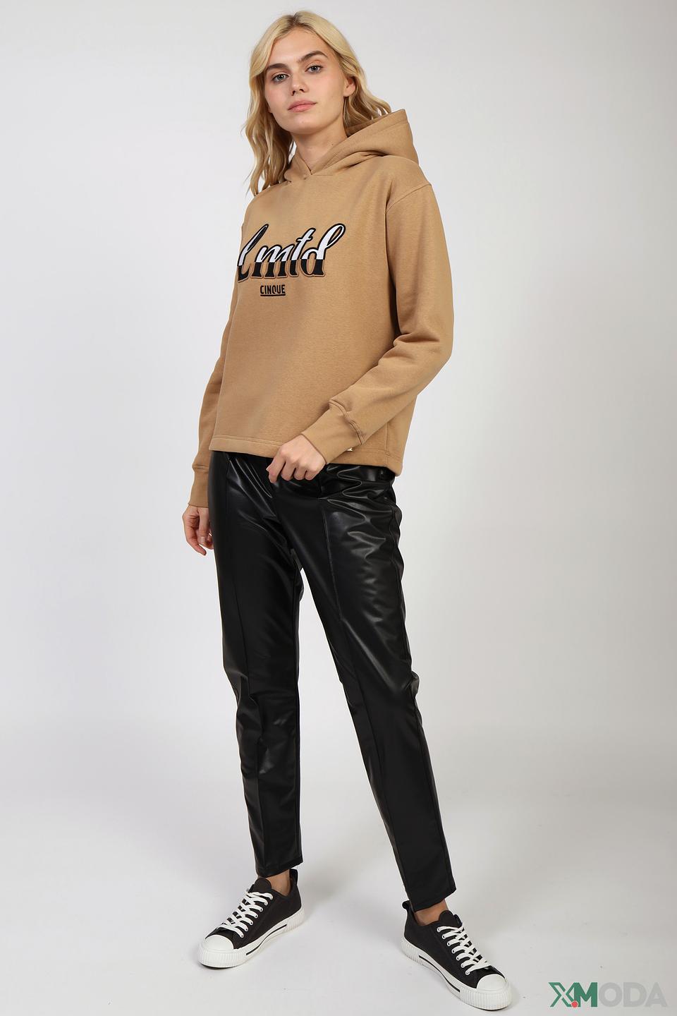 Толстовка Cinque с логотипом бежевая