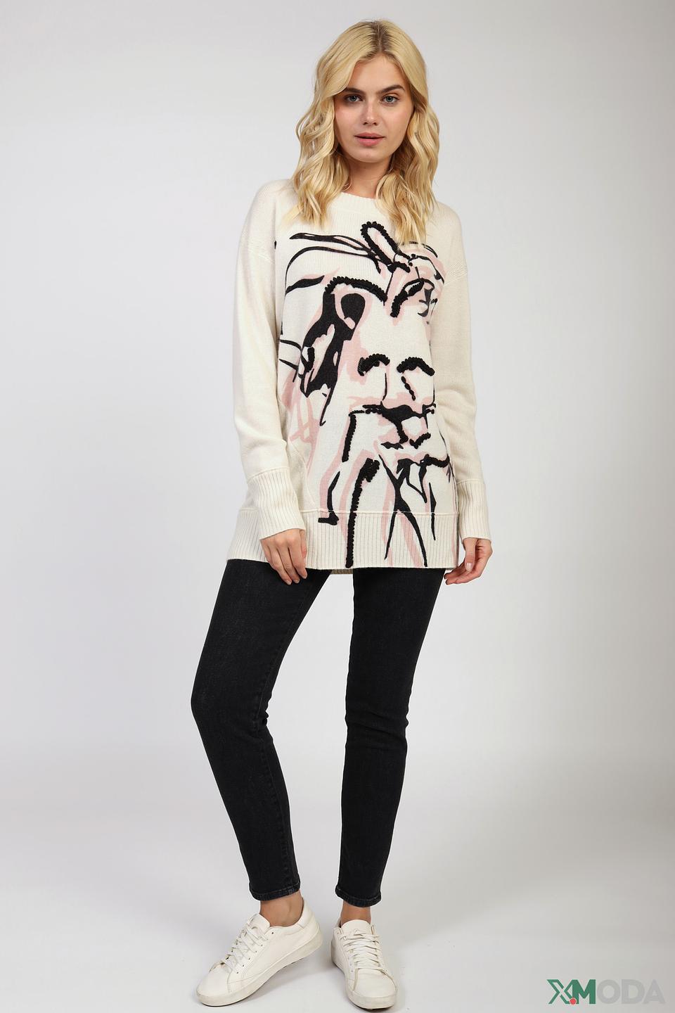 Пуловер Marc Cain с принтом