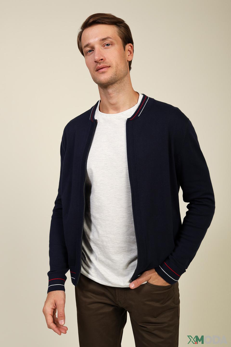 Кардиган Pezzo темно-синий на молнии