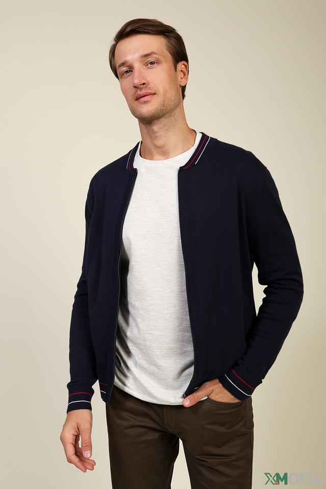 Кардиган Pezzo темно-синий на молнии