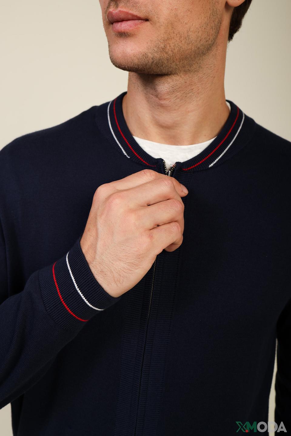 Кардиган Pezzo темно-синий на молнии