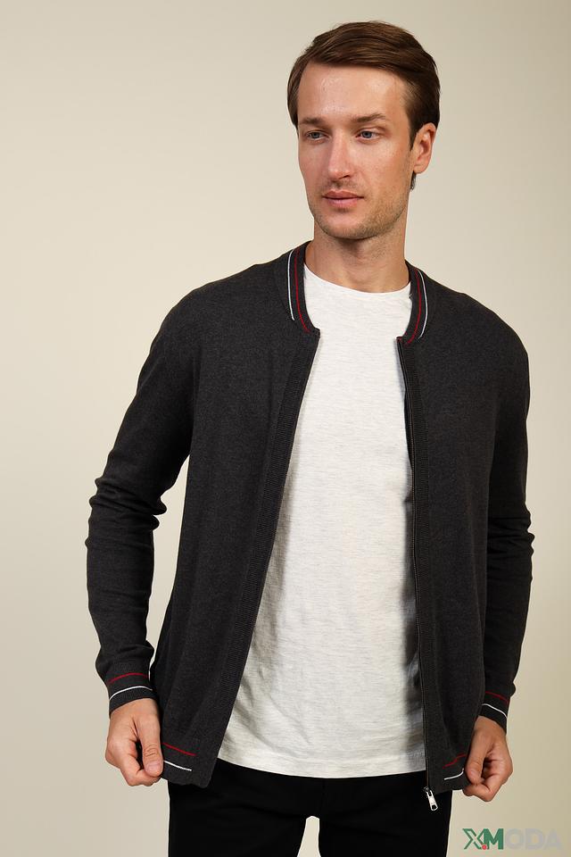 Кардиган Pezzo серый с полосками