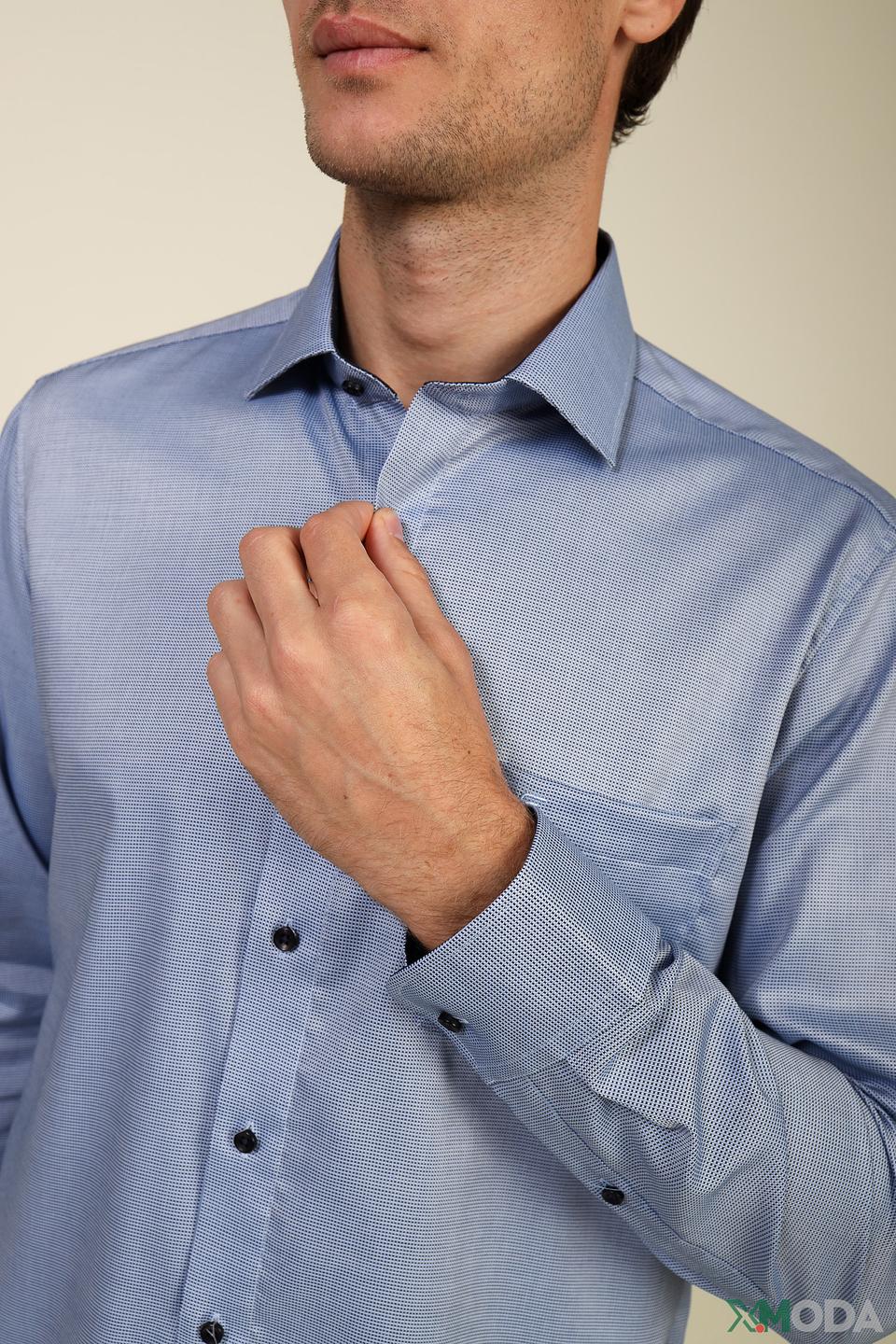 Рубашка Casa Moda голубая приталенная