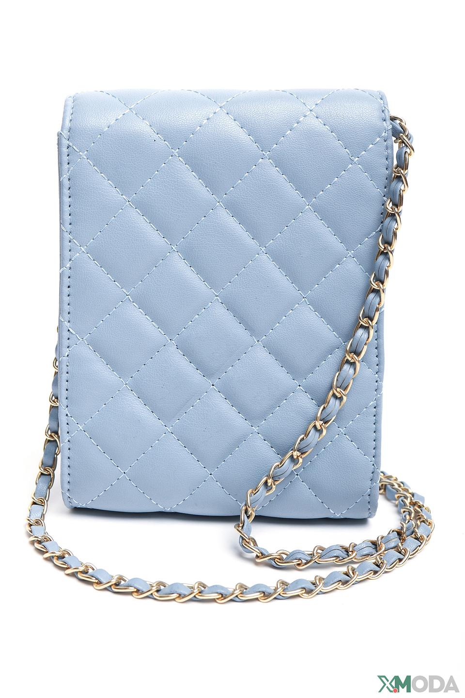 Сумка Pezzo стеганая голубая