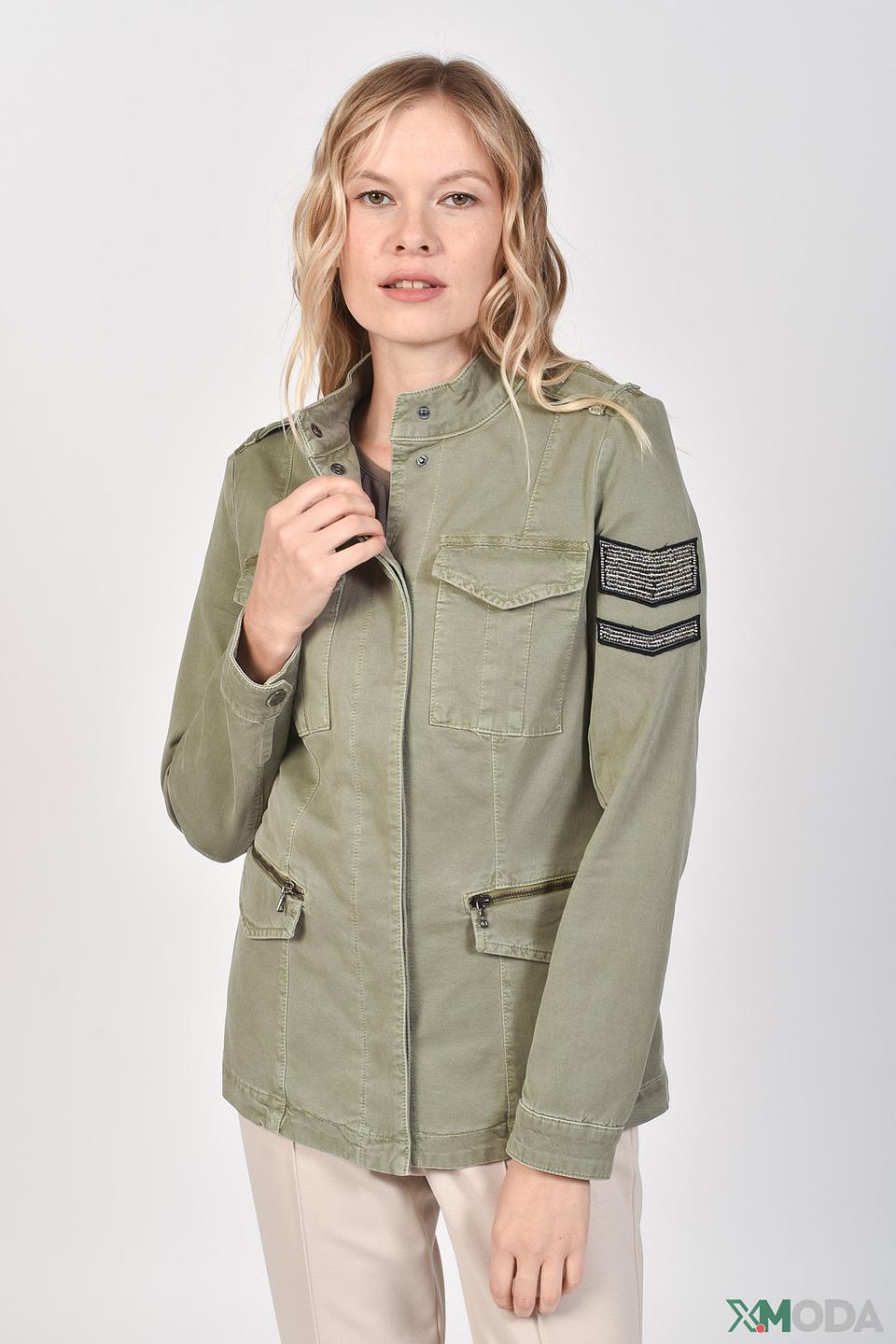 Жакет Marc Aurel хаки с погонами