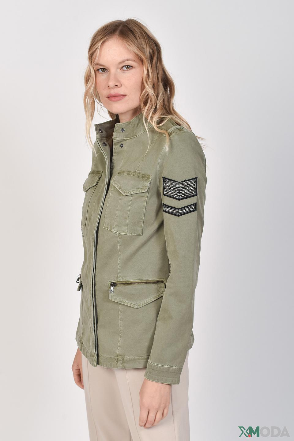 Жакет Marc Aurel хаки с погонами