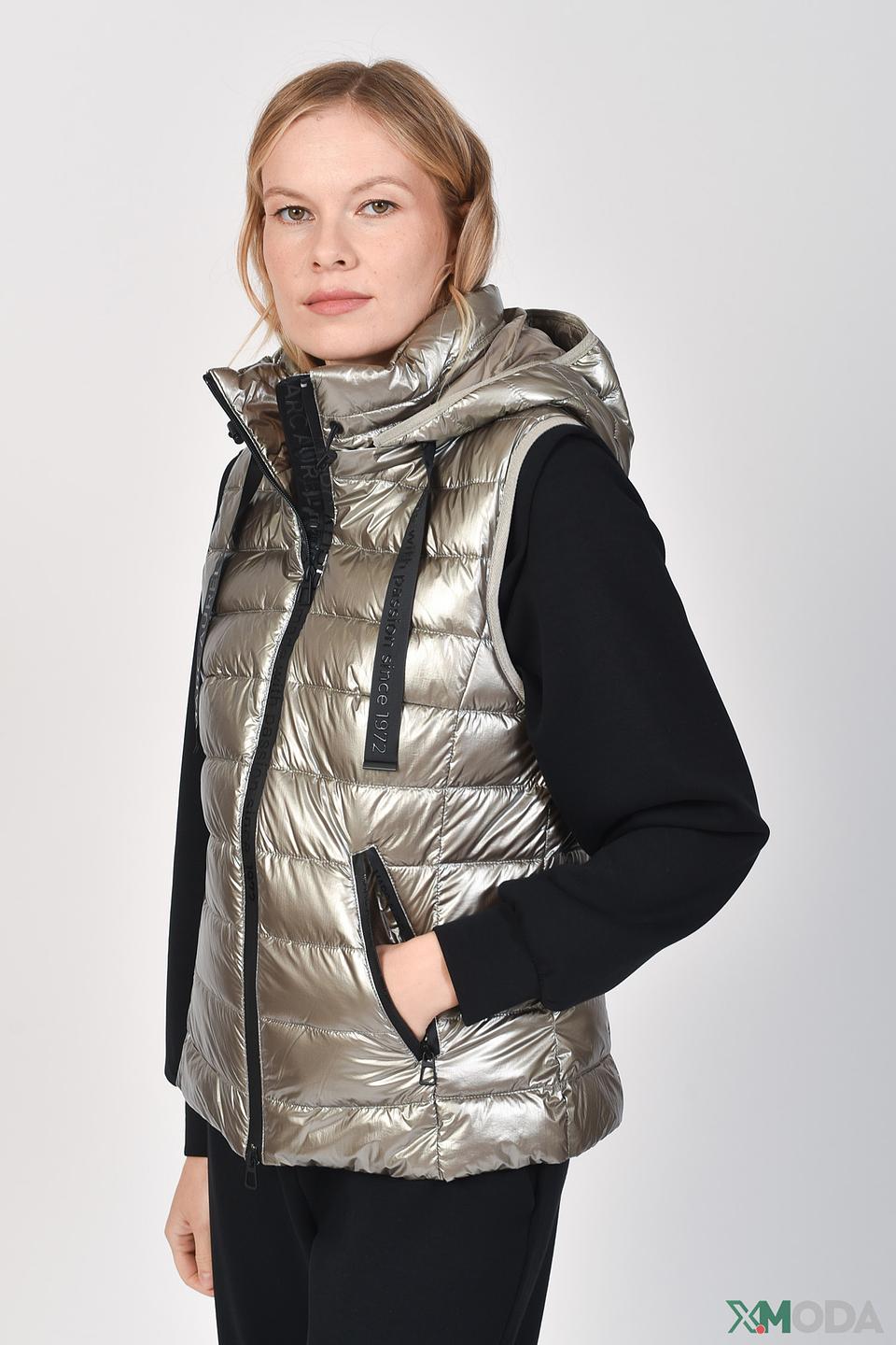 Жилет Marc Aurel стеганый серебристый