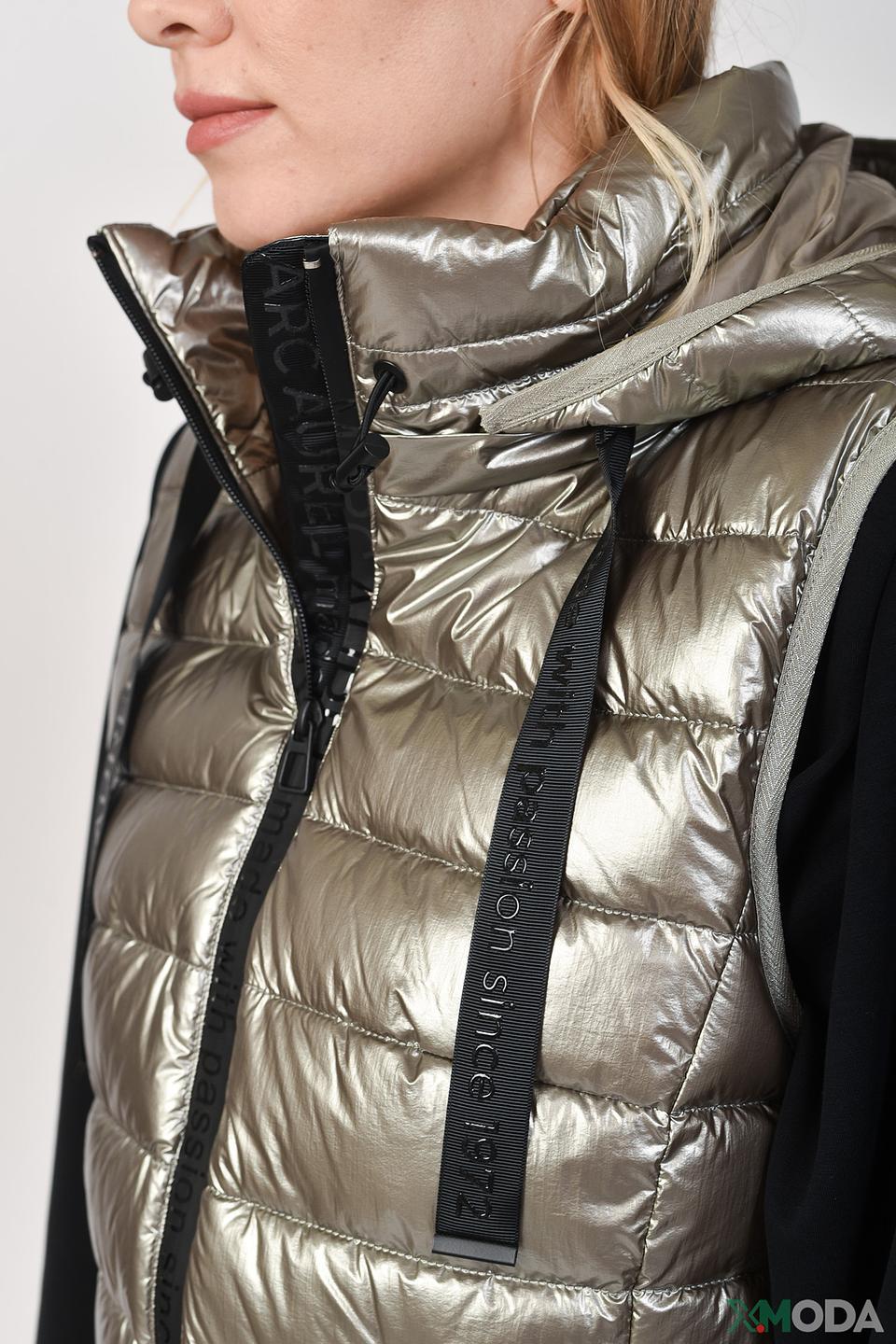 Жилет Marc Aurel стеганый серебристый