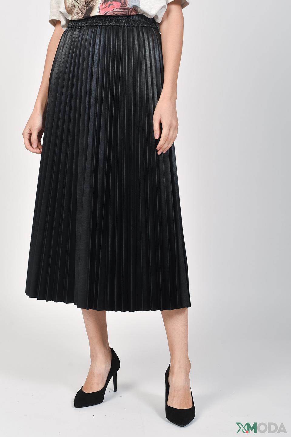 Юбка Oui плиссированная чёрная