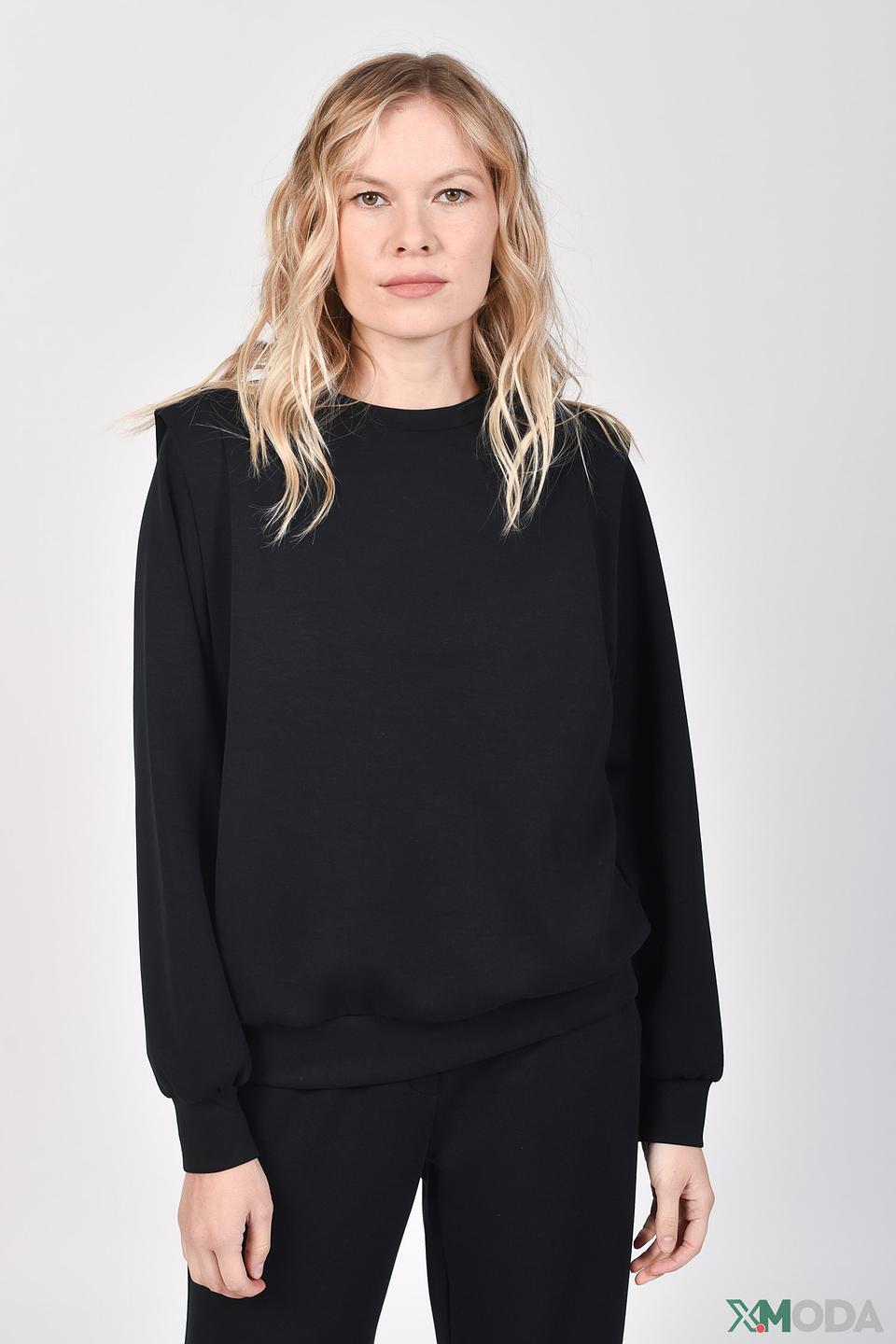 Пуловер Taifun чёрный с плечами