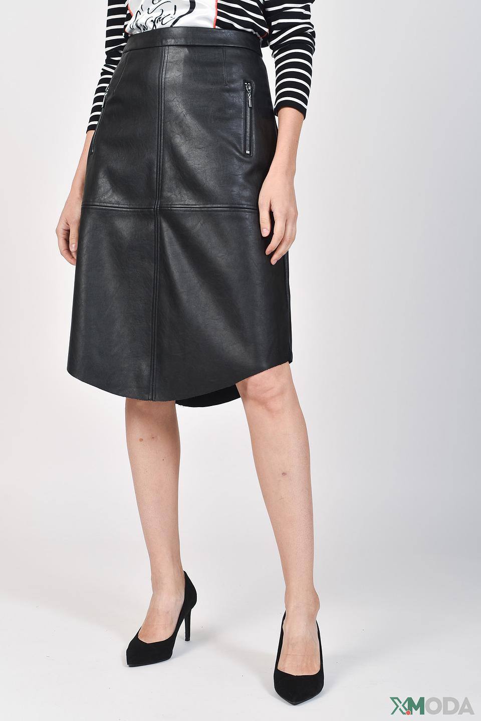 Юбка Monari кожаная чёрная