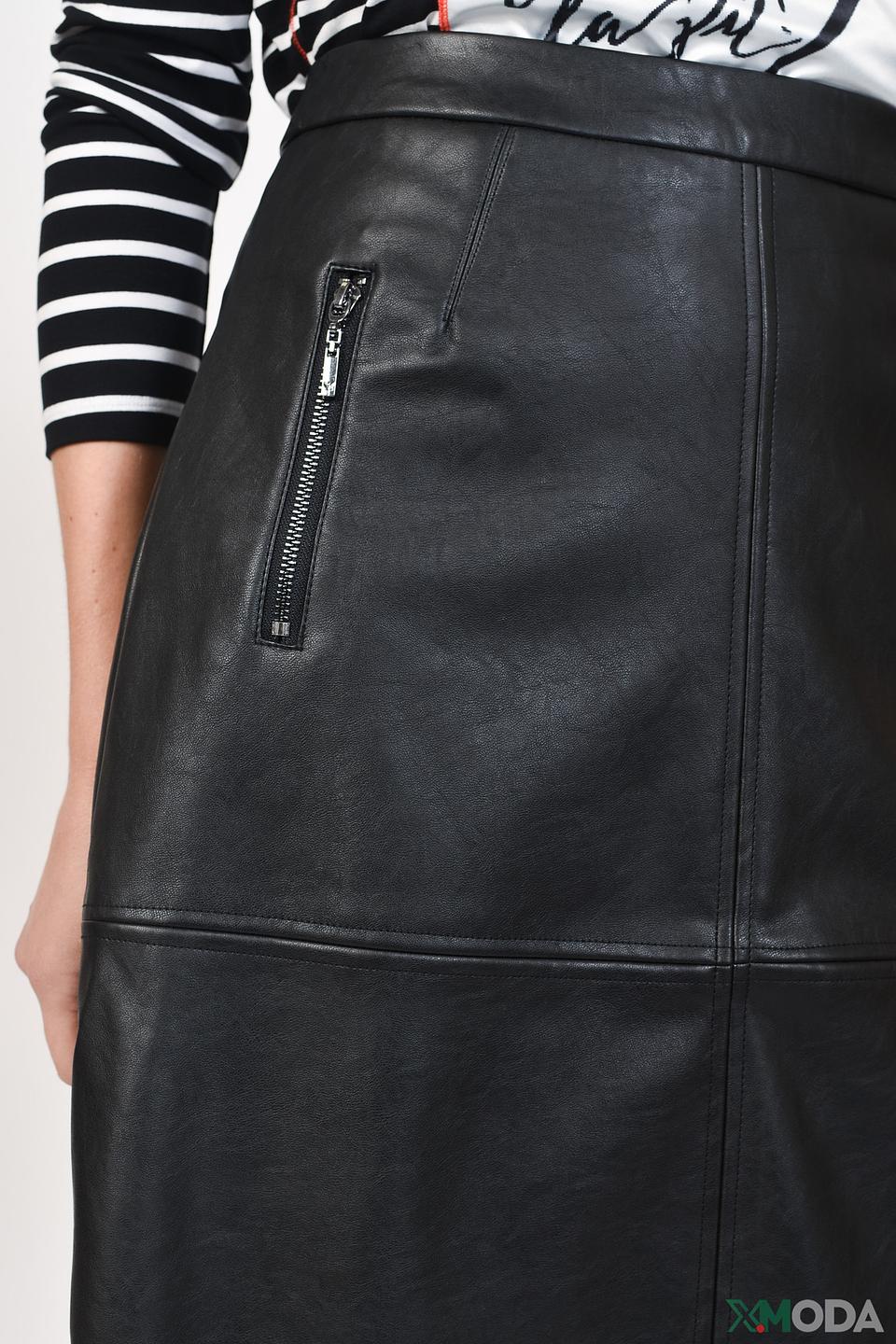 Юбка Monari кожаная чёрная