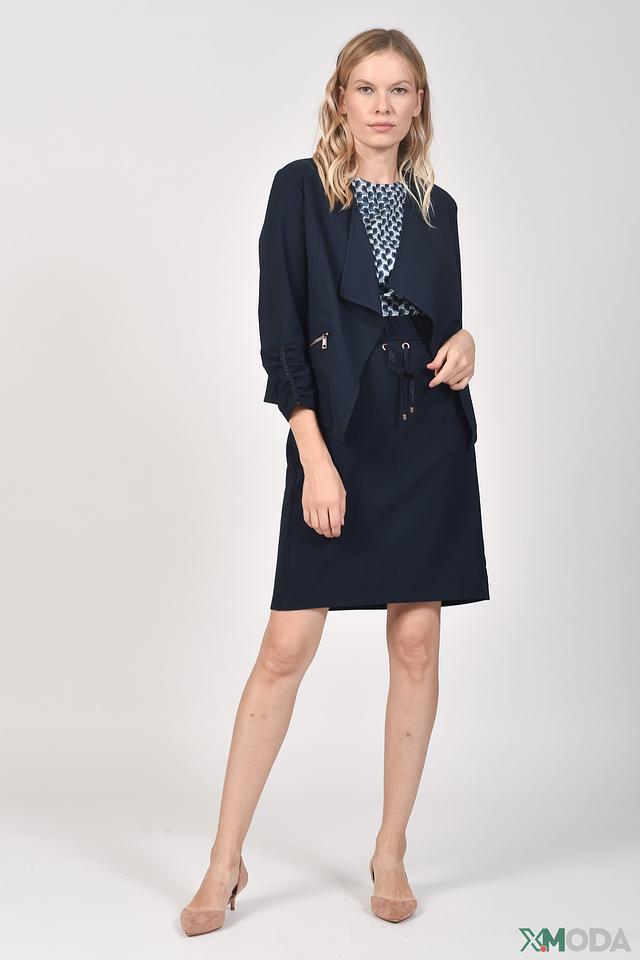 Юбка Betty Barclay темно-синяя с поясом