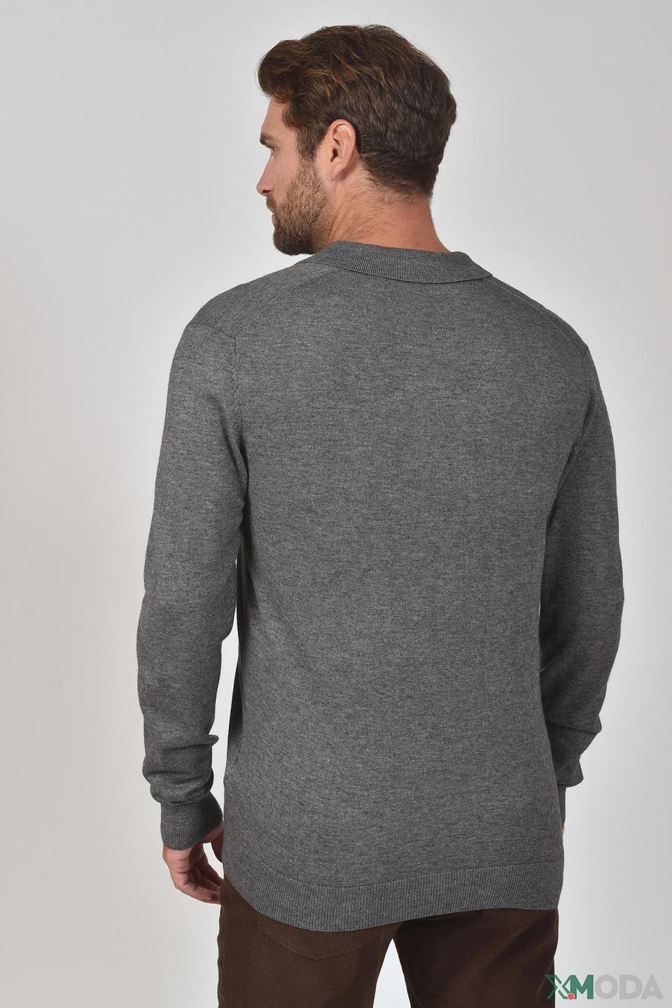 Джемпер поло Pezzo серый