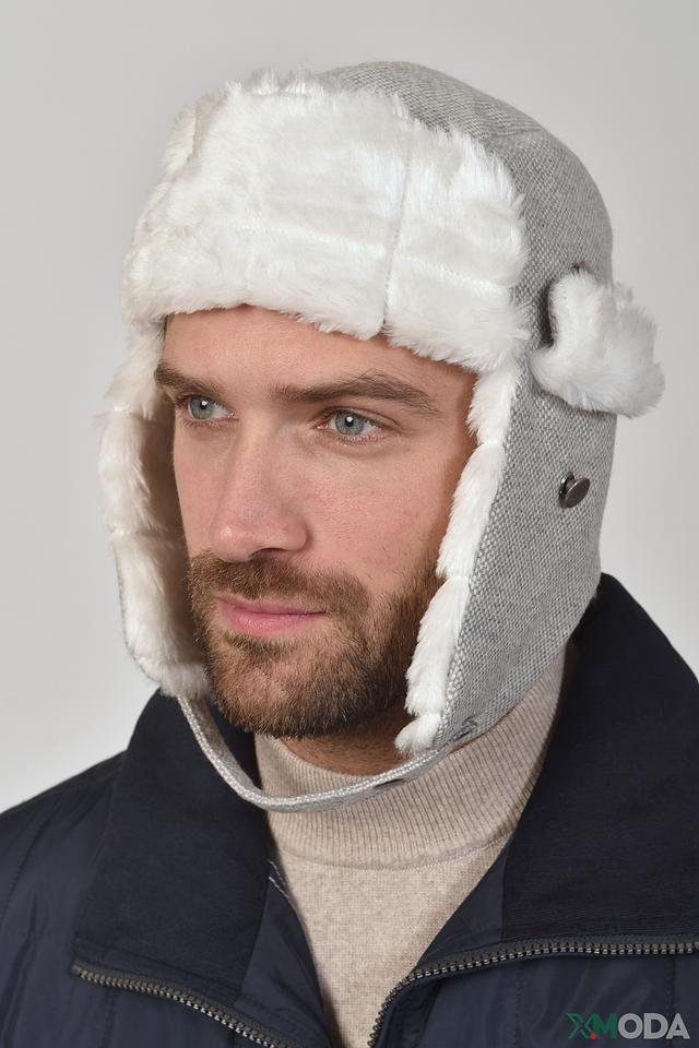 Шапка-ушанка Wegener серая