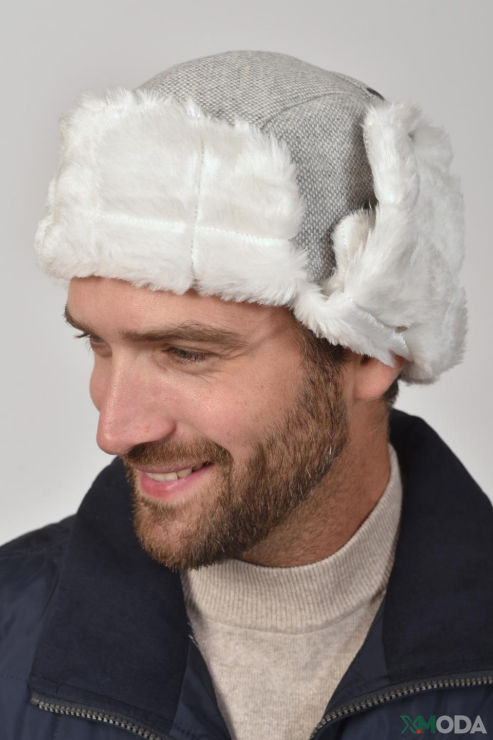 Шапка-ушанка Wegener серая