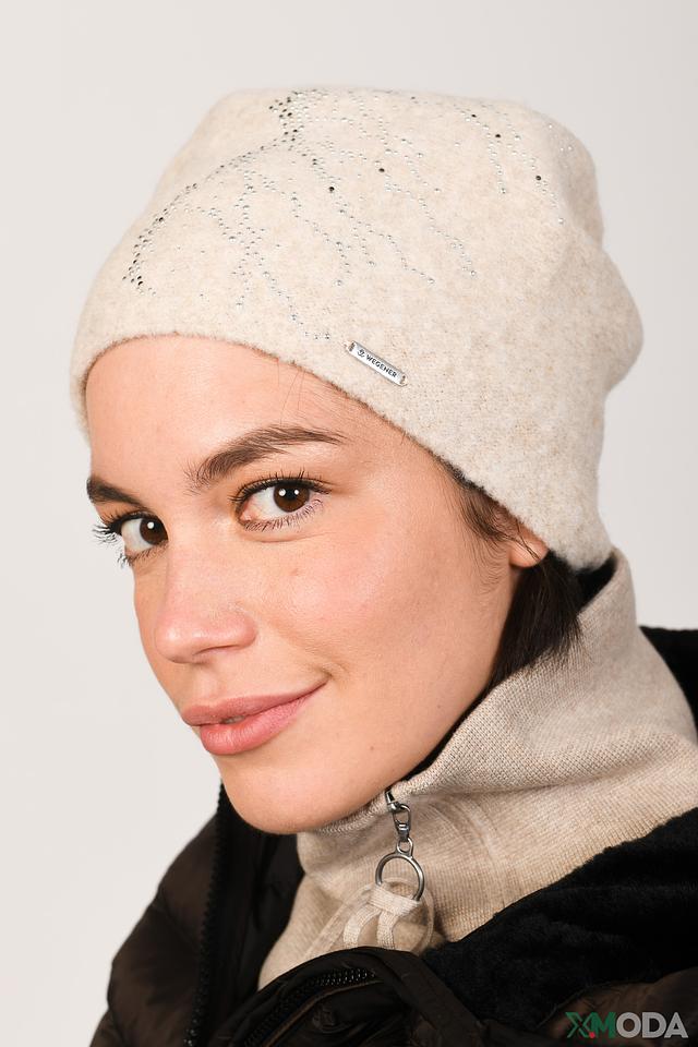 Шапка Wegener с блестками бежевая