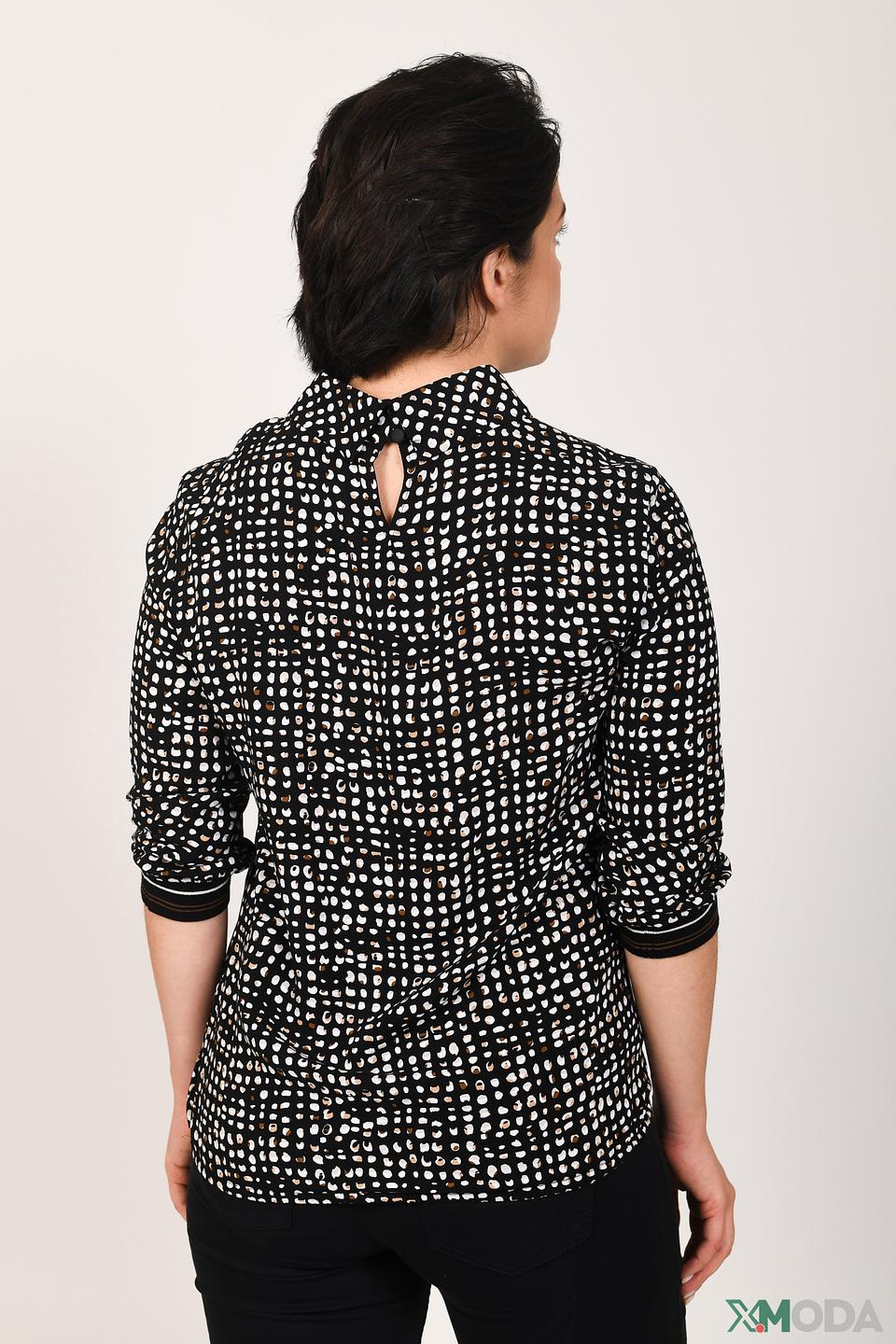 Блуза Bianca с принтом чёрно-белый