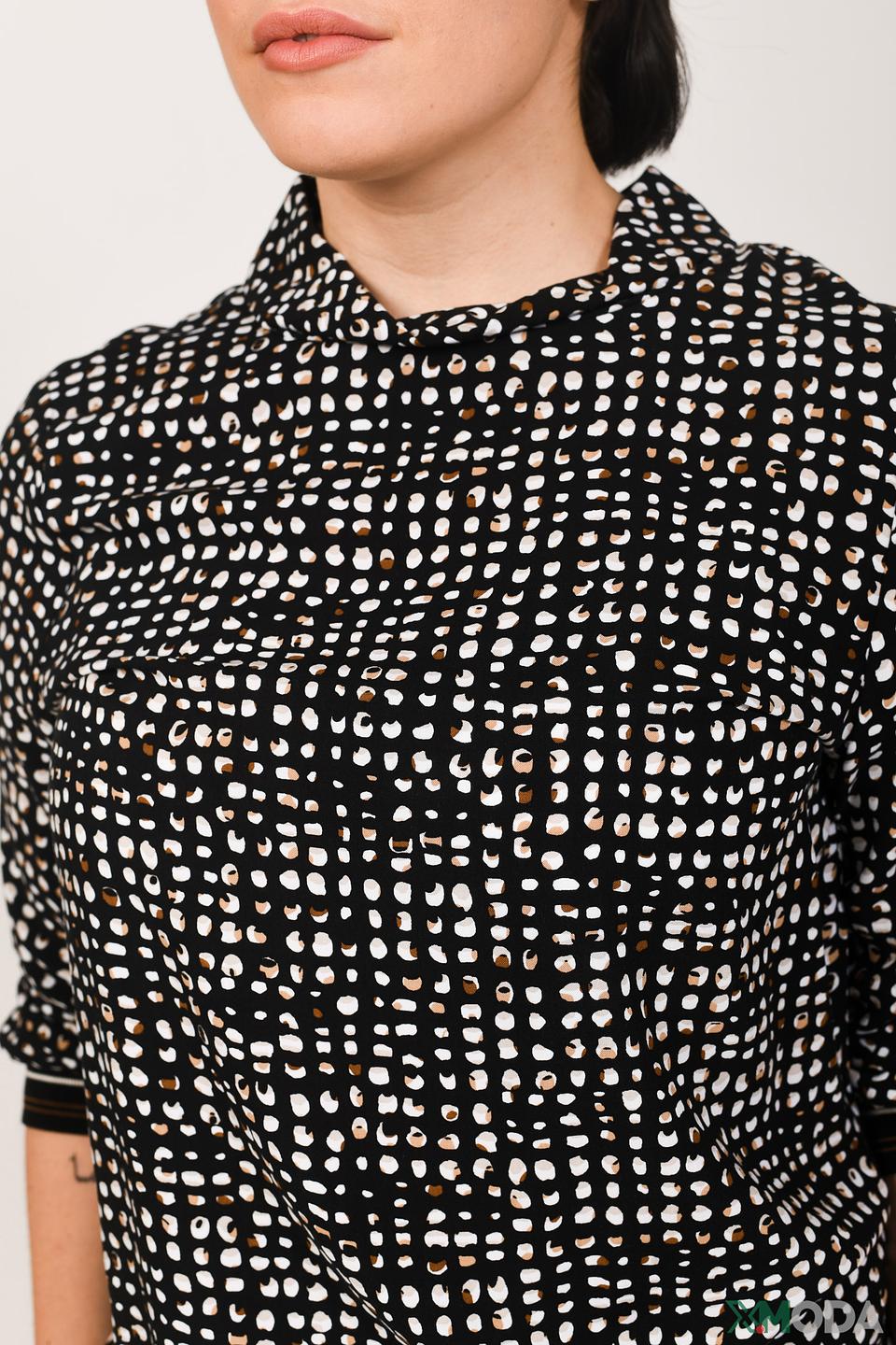 Блуза Bianca с принтом чёрно-белый